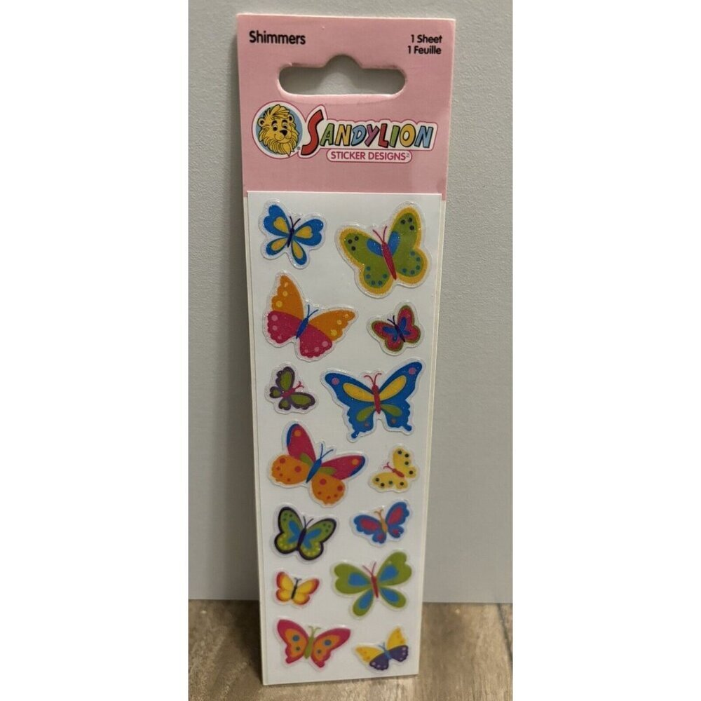 Vintage Sandylion Butterfly Stickers, Sealed Shimmers
